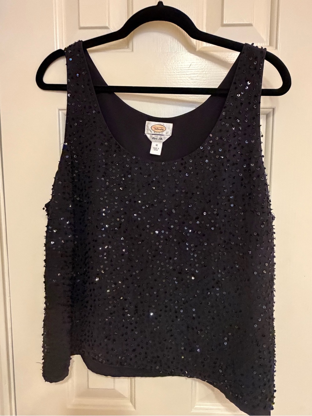 Talbots Black Sequin Sleeveless Camisole